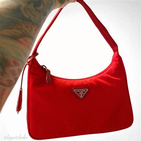 red prada bag small|prada bag with small pouch.